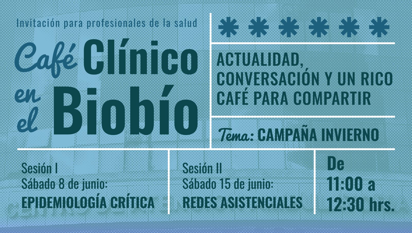 Afiche de «Café Clínico en el Biobío»